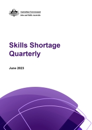 white report cover with purple image and report title