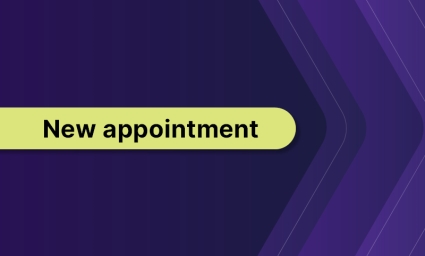 A purple banner with text - New appointment