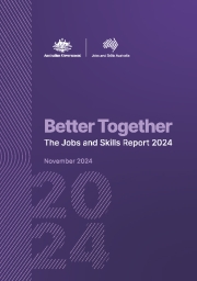 Purple cover page with text - Better Together: The Jobs and Skills Report 2024