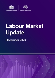 Purple cover with white text - Labour Market Update December 2024