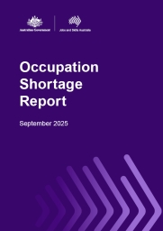 Purple cover with text - Occupation Shortage Report - September 2025