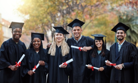 A group of university graduates